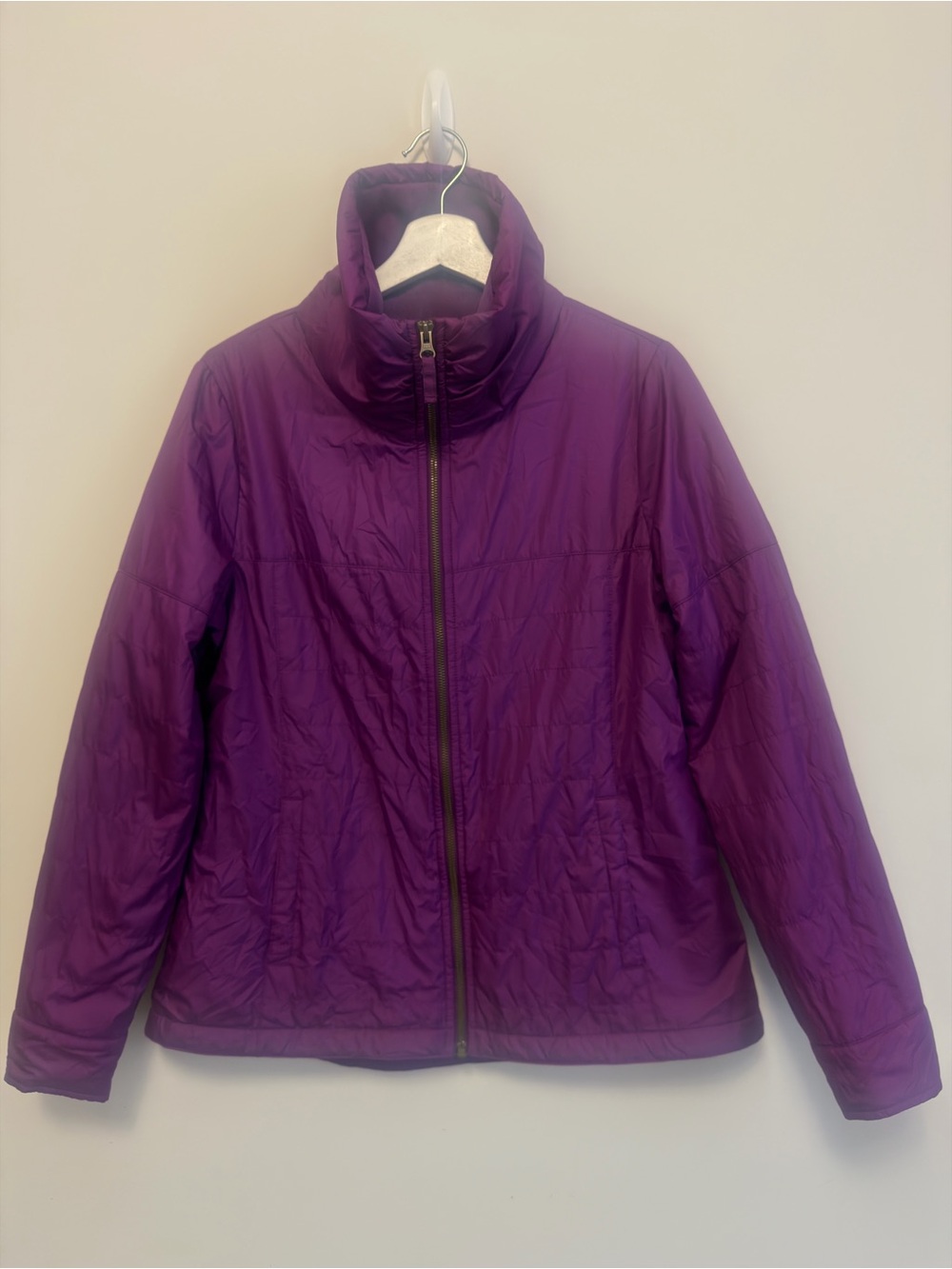 Columbia Women’s Purple Fleece Lined Jacket Size L Full Zip Lightweight